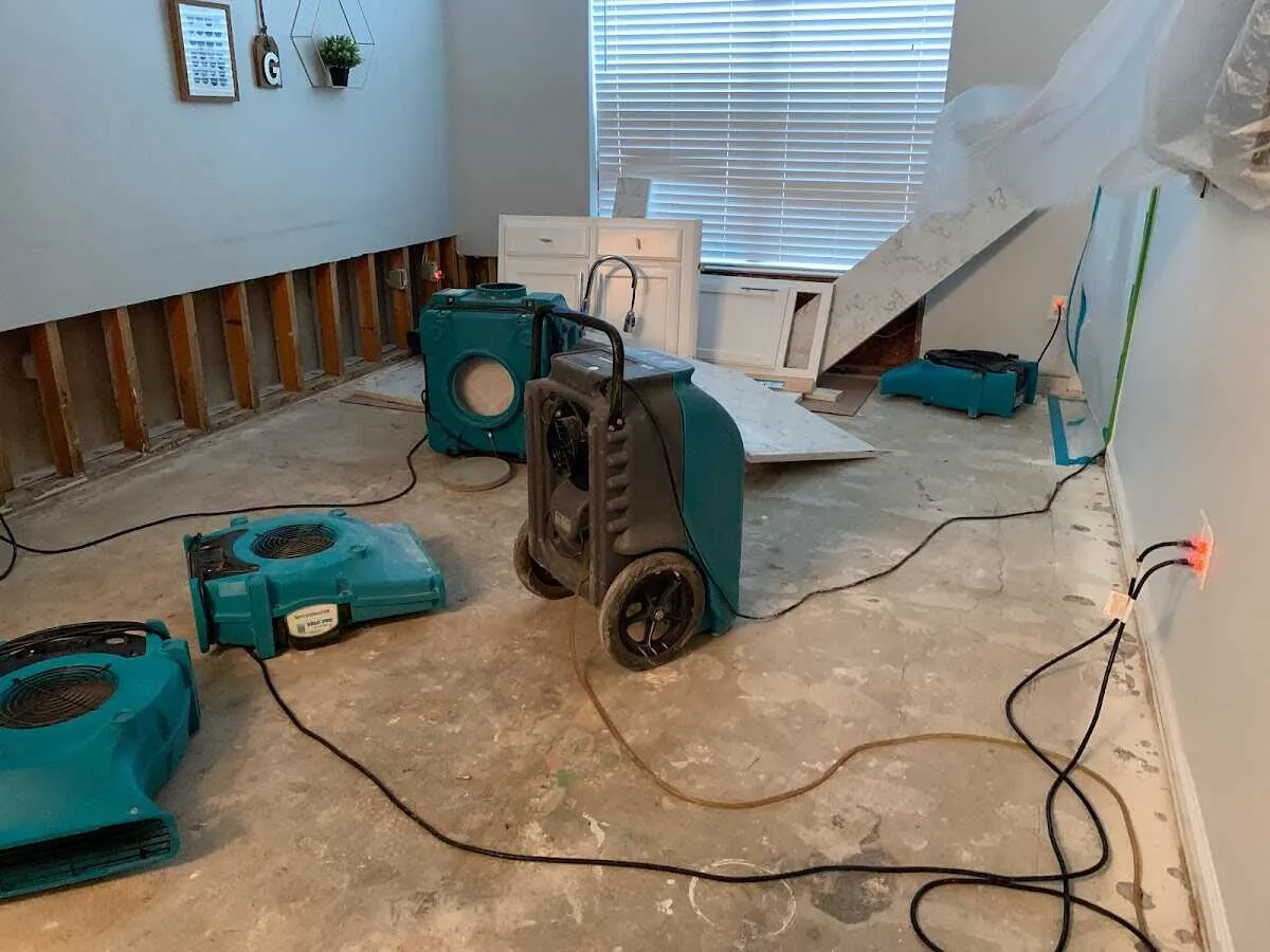 Dehumidifier in flood-cut room for Water Extraction & Removal in Shiloh